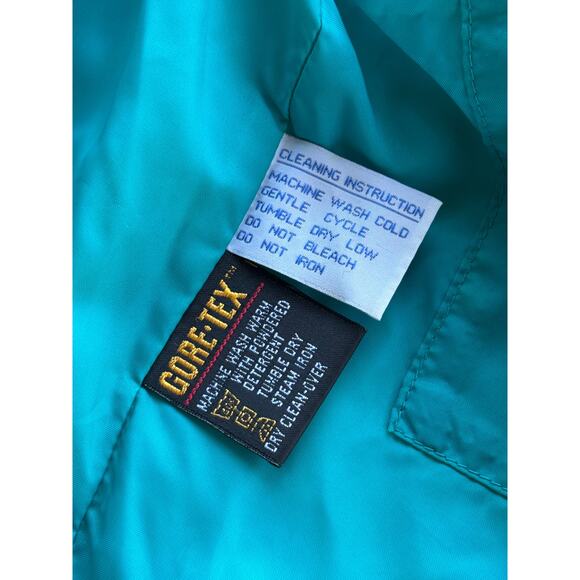 Vintage Cerros Gore-Tex Bomber Jacket Full Zip Large Oversized Black Purple Blue - Picture 7 of 8